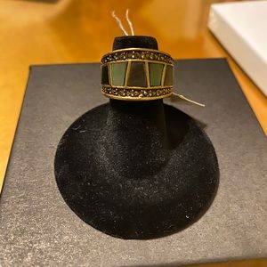 Lia Sophia Cosmos Ring Abalone Shell Crystals Ring